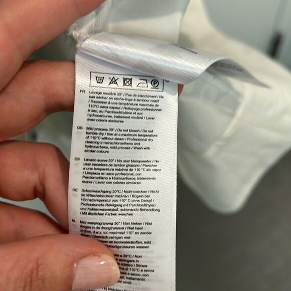 Maje Rapomi white shirt dress paris Print short sleeve Dress Size 3 FR 40 US 8 - Picture 14 of 14